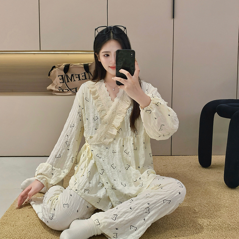 Xiyue Wholesale Spring New Cloud Cotton Maternity Clothes with Breast Pads, Sweet Summer Nursing and Maternity Wear for Pregnant Women Xiyue Wholesale Spring New Cloud Cotton Maternity Clothes with Breast Pads, Sweet Summer Nursing and Maternity Wear for Pregnant Women
