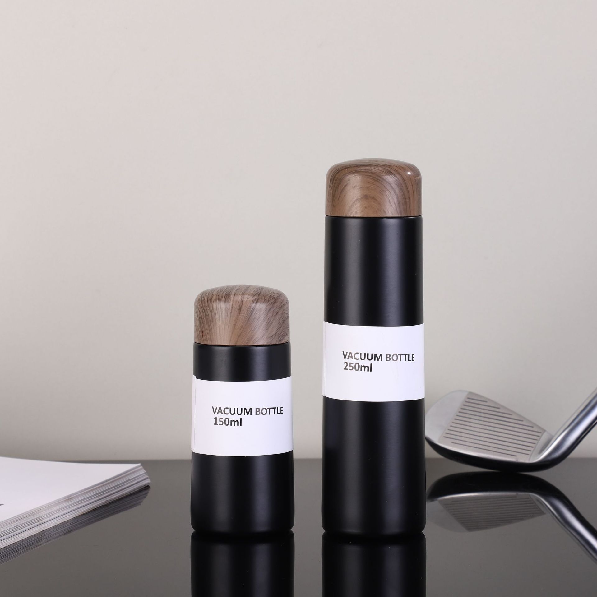 Taza de regalo creativa para hombres y mujeres taza portátil con tapa de madera