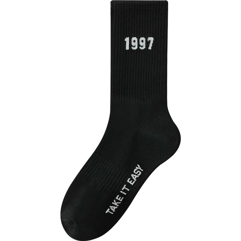 Tide, spring summer socks, thin white breathable shark, mid-length, wholesale
