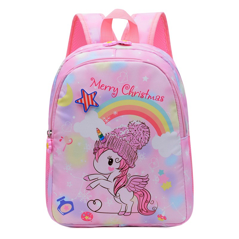 De los niños mochila kindergarten Pequeño medio y gran clase ligera reducción de Carga Protección la columna vertebral dibujos animados unicornio