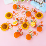 向日葵毛线钩织钥匙扣高考中考一举夺魁卡爱卡通手工编织钥匙扣