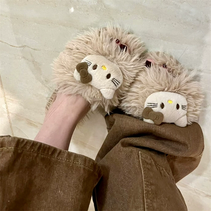 Hello Kitty, качественные демисезонные шлёпанцы