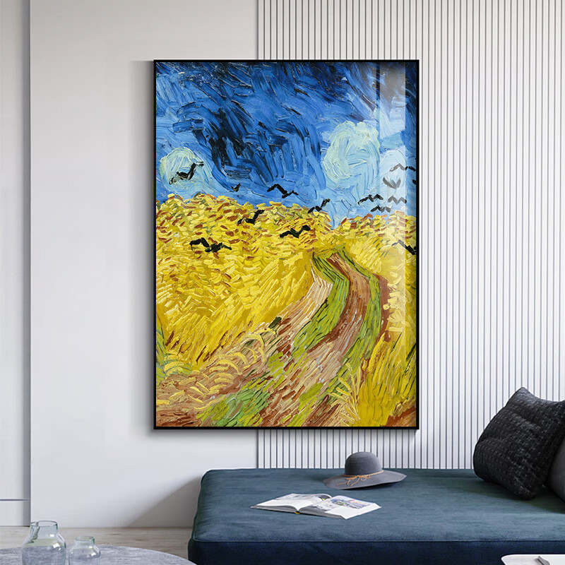 大芬油画梵高星空装饰画世界名画向日葵卧室客厅沙发背景墙装饰油|undefined