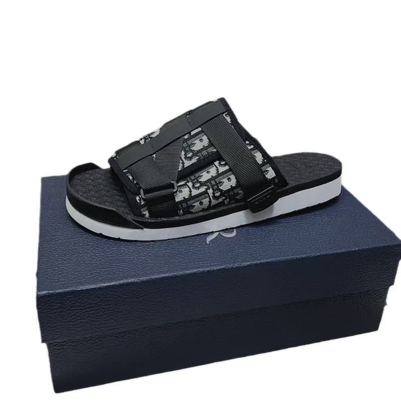 カンボジアベトナムシンガポール滑り台男性スリッパ2025夏Dアルファベットジャカードベルトのリボン