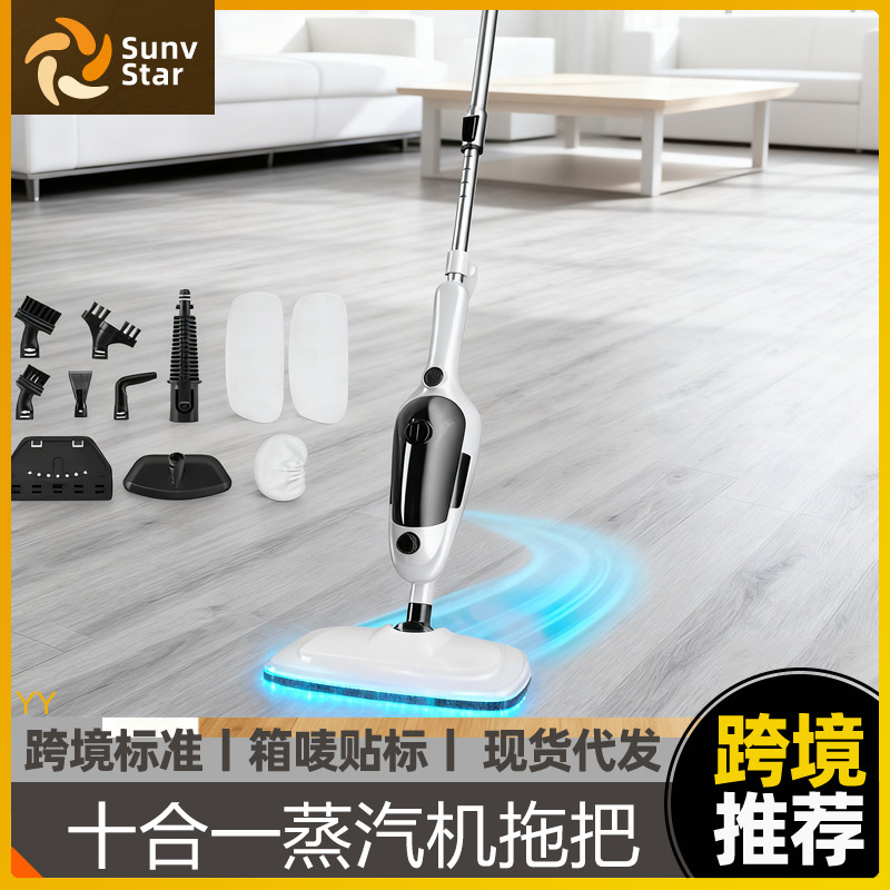 European Standard Steam Mop for Wooden Floors, Range Hood, Sink, Ten-In-One Handheld High-Temperature Steam Cleaner