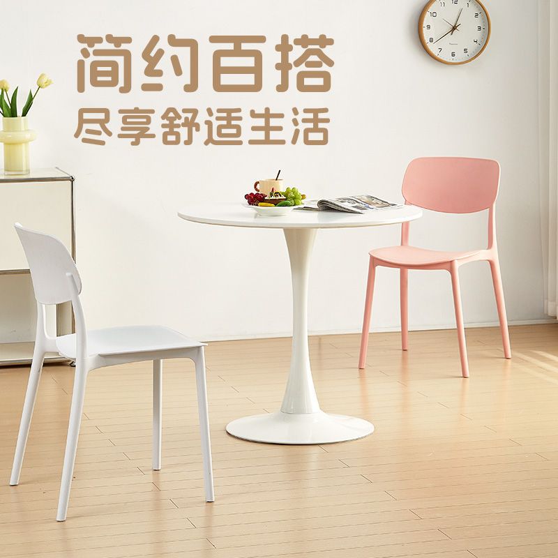 Sillas de plástico ligeras mesa de comedor de lujo sillas de comedor sillas de estudio de mesa de comedor plegable para el hogar