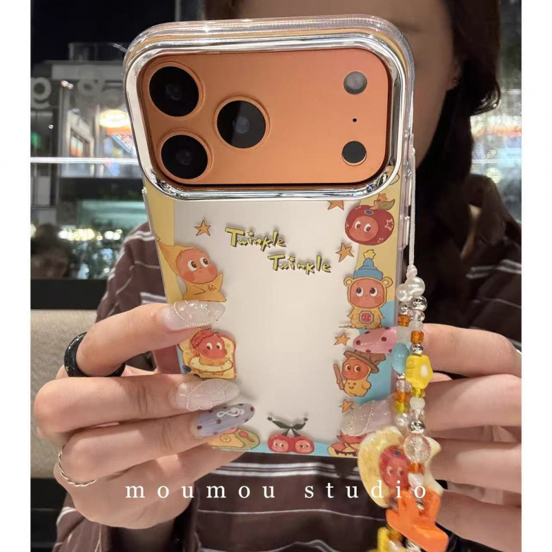 可爱卡通围边星星人链条适用iPhone17promax苹果16手机壳15新款14|undefined