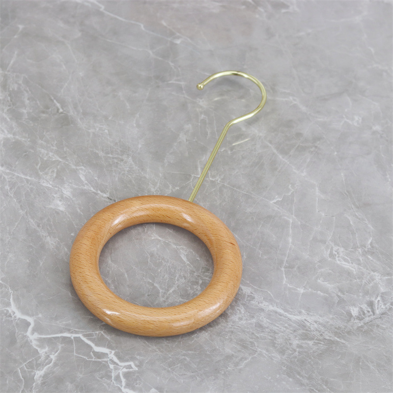 12CM 바니시 나무 반지 15CM 골드 후크