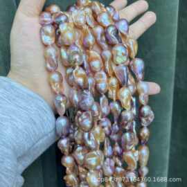 淡水巴洛克12-13mm炫彩大巴异形珍珠诸暨厂家批发串珠diy