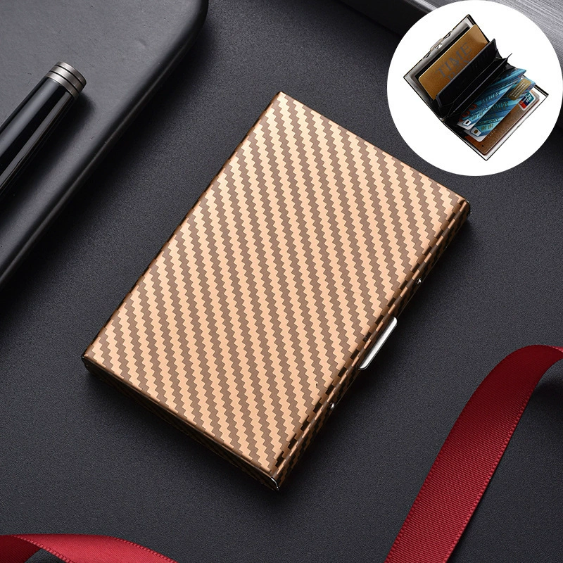 Футляр для карт из нержавеющей стали, антимагнитный защитный чехол, 6 или 10 карманов (малый/большой)
