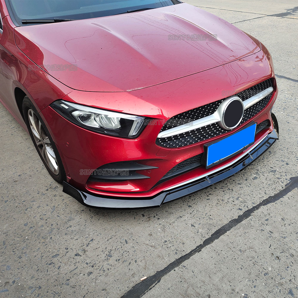Suitable for Mercedes-Benz A- Class W177 modified front shovel 2019-2022 front bar surrounding lower lip movement three-stage