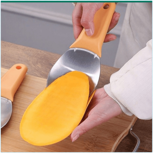 切芒果刀不锈钢西瓜切块切丁挖勺去皮工具削芒果刀切片器专用厨房