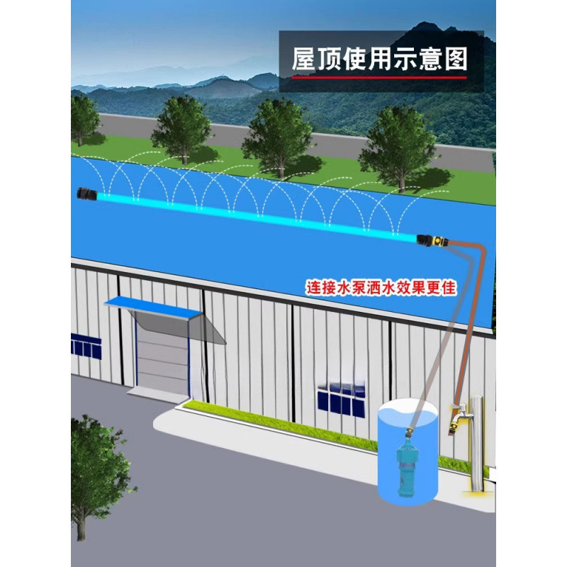 屋上スプリンクラー付き自動噴霧、冷却マイクロスプレー付き、屋上工場用スプリンクラー灌漑システム|undefined