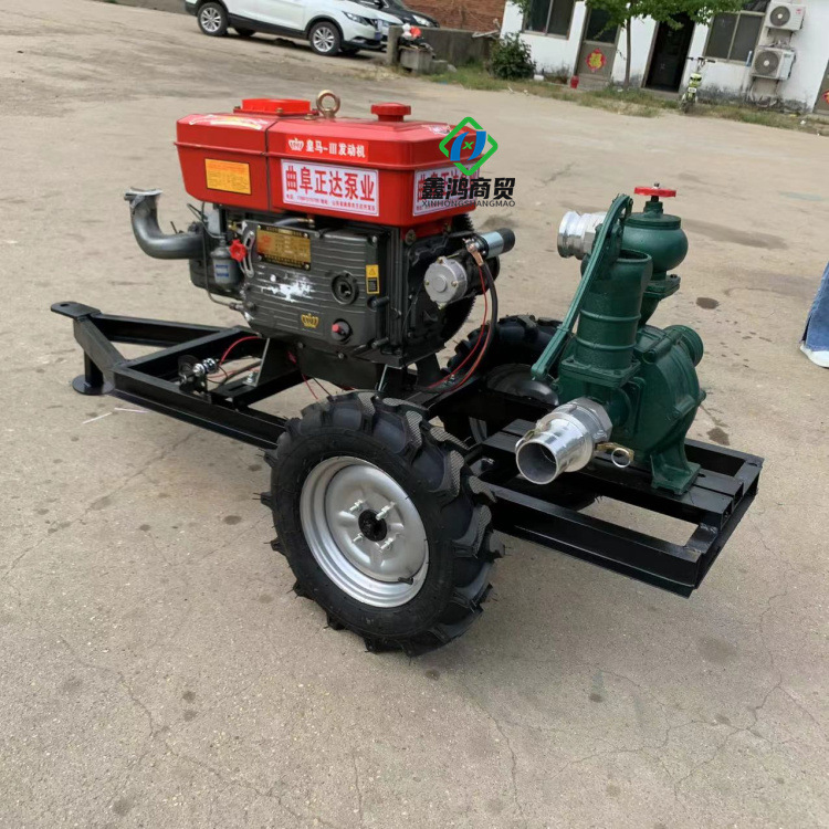 3寸的高压喷灌泵 拖车可移动款式操作特别方便 可带喷枪农喷灌泵