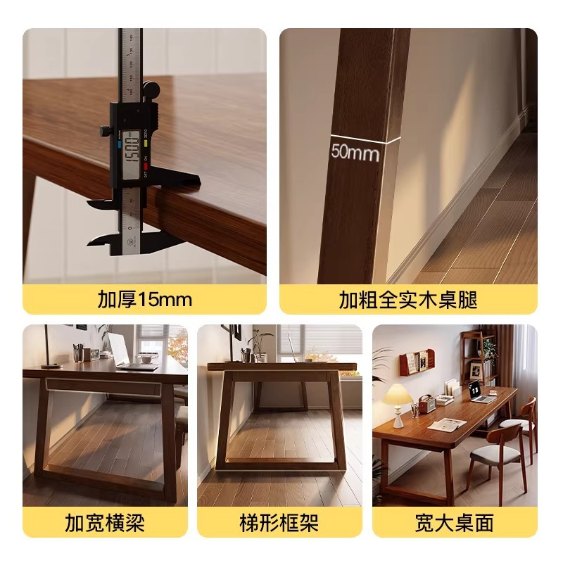 Mesa de escritorio mesa de comedor de madera maciza sala de estar mesa de comedor casera mesa de oficina estilo medieval mesa de tablero larga mesa de computadora