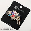 Advanced brooch, pin, elegant protective underware, metal accessory lapel pin, European style, high-quality style, flowered