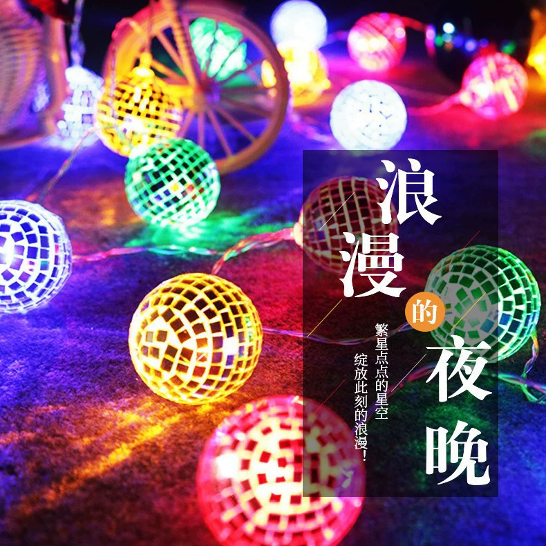 LED-гирлянды для декора, подвесные огни, эффект зеркала, диаметр 4 мм/4 см, северный стиль