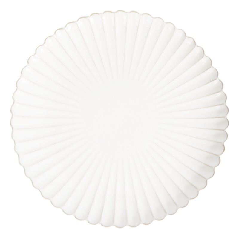 Japanese Household Kiln-Turned Ceramic Tableware Chrysanthemum Fish Plate Creative Dish Set Dinner Plate Ceramic Soup Bowl Plate Wholesale