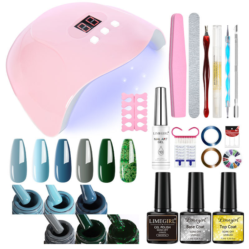 Meikedue Venta caliente traje de manicura herramientas de manicura pegamento de dibujo conjunto completo X3 máquina de fototerapia manicura profesional