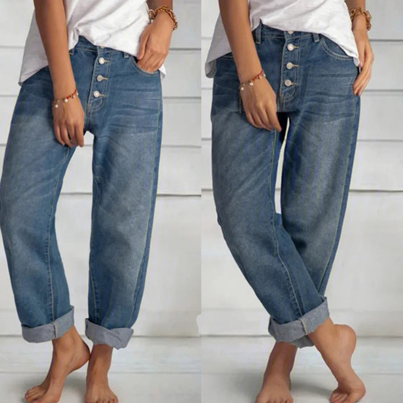 Temu European and American Cross-Border Exclusive New Loose Casual Versatile Simple Slim Women's Denim Straight Pants Women's Clothing Temu European and American Cross-Border Exclusive New Loose Casual Versatile Simple Slim Women's Denim Straight Pants Women's Clothing
