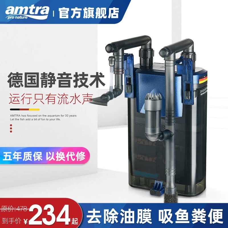 AMTRA Germany EX650 фильтр для аквариума настенный, тихий, низкий уровень воды, очиститель воды, внешний баррельный фильтр, система циркуляции