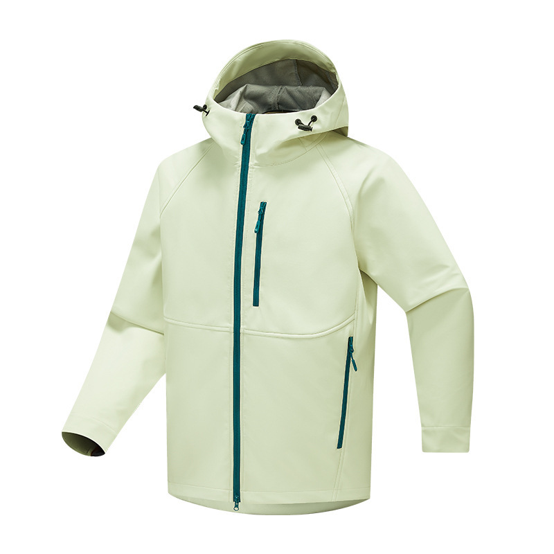 Softshell Single-Layer Jacket 2025 Autumn and Winter Couple Style Hooded Waterproof Windproof Mountaineering Jacket with Lo Printing Option