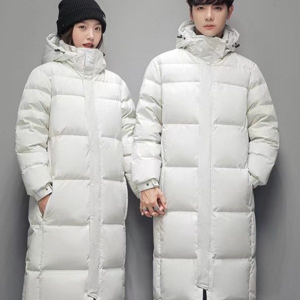 Abbigliamento da donna Cappotto lungo invernale da donna in cotone, coppia, semplice, alla moda, giacca con cappuccio, uniforme scolastica dell'opera cinese_voghion.com