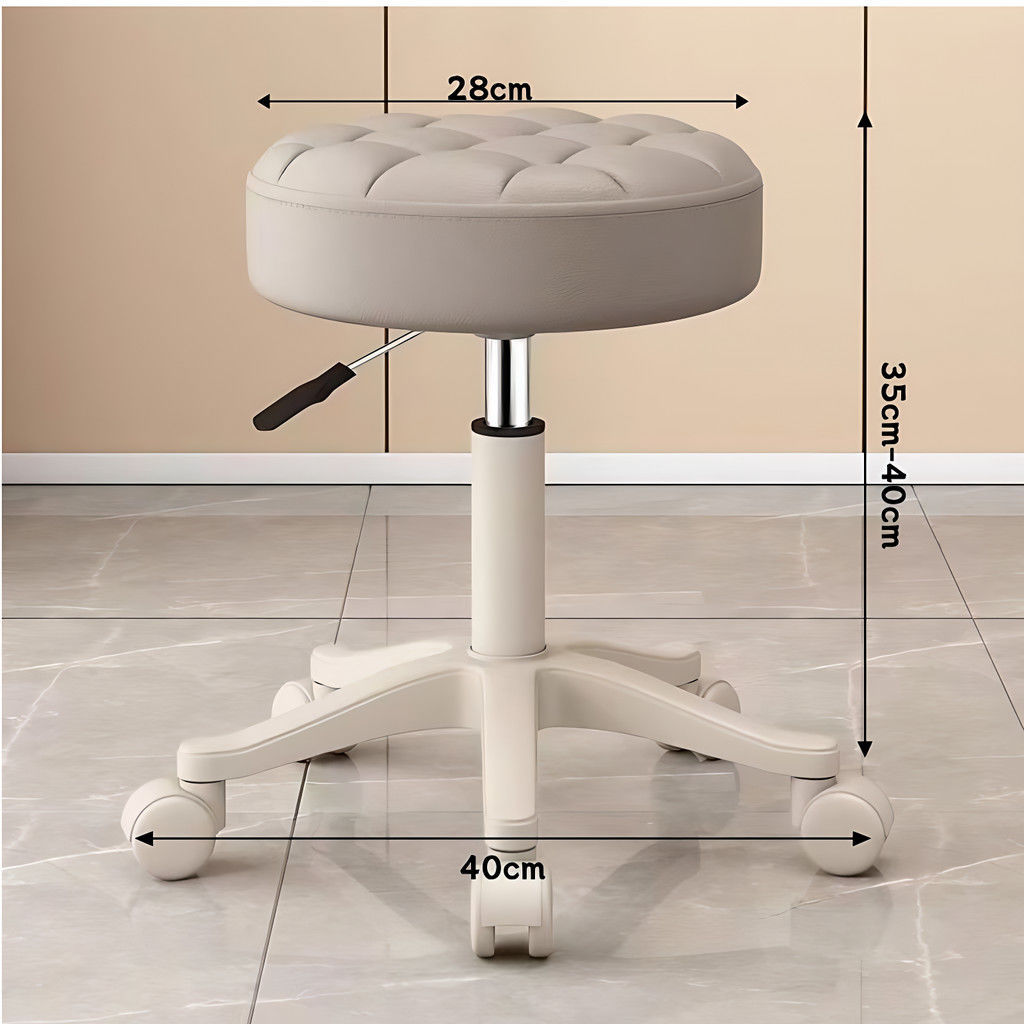 Taburete de elevación de poleas domésticas barbería simple taburete redondo rotativo de manicuría silla de elevación especial silla de bar rotativa image 4