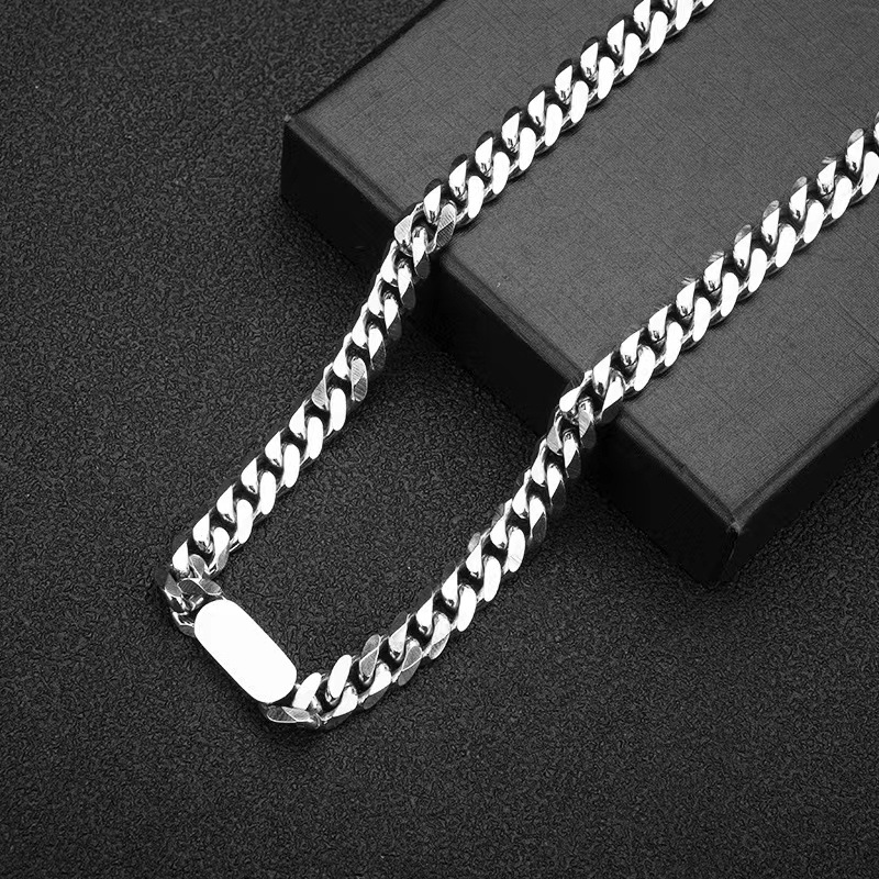 Titanium Steel Material Simple Style Geometric Solid Color Titanium Steel Unisex Necklace