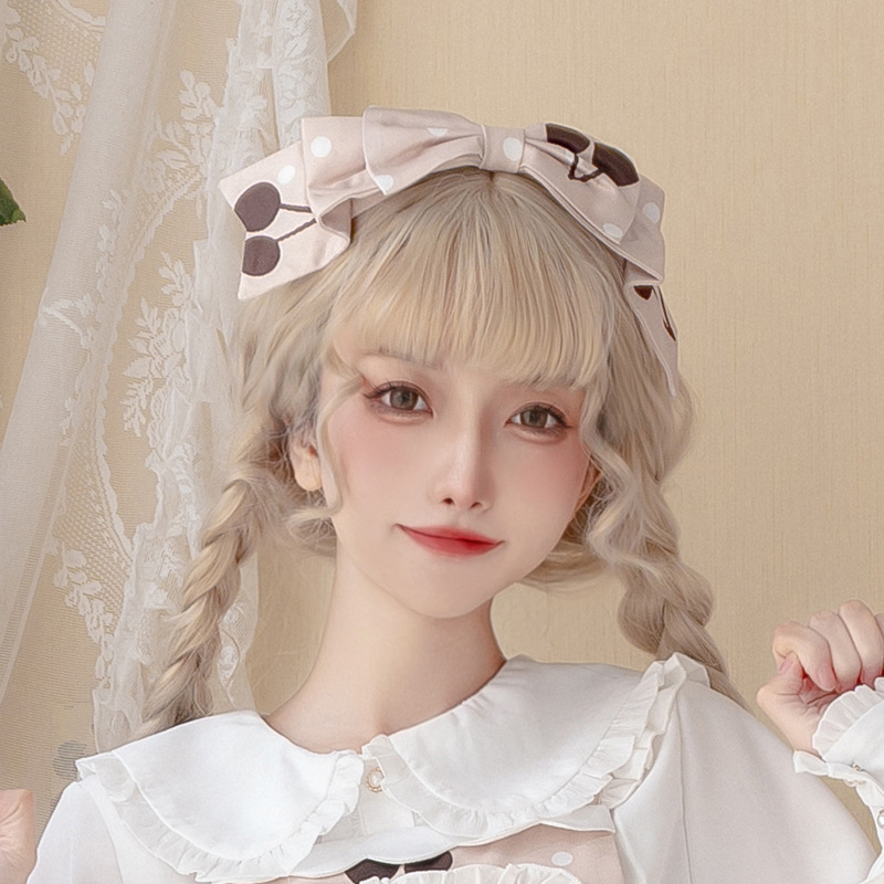 Tocado Lolita KC original diadema Japonesa Linda Princesa arco de doble capa de encaje Lolita tocado banda de pelo