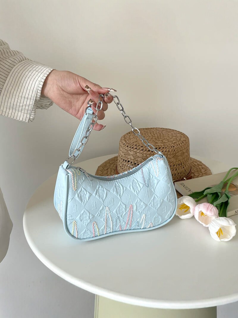 Bolso de mujer en caliente 2026 nueva moda bolso de brazo bolso de cadena de mujer bolso de hombro universal bolso de cadena de bordado de lujo ligero