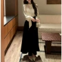 光泽秋季法式气质套装