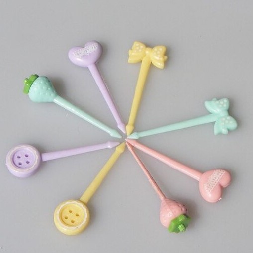 Uso doméstico Cartoon Tenedores para fruta para niños Creativo Animales para niños Set de palillos de plástico para fruta Palillos para fiambrera