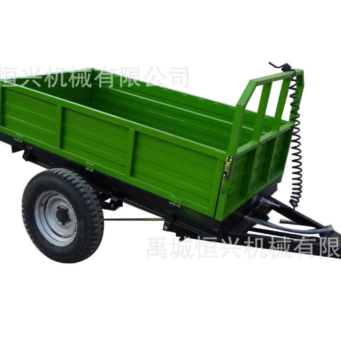 2.5吨农用拖车牵引车自卸高栏拖斗挂车 气刹 撞刹