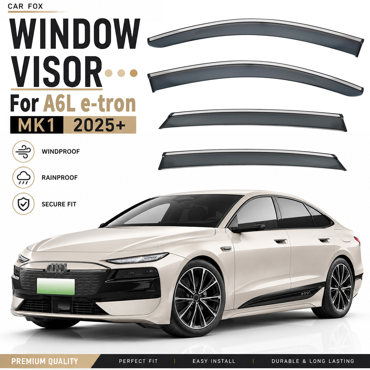 Suitable for Domestic Long-Wheelbase Audi A6L Sedan Rain Shield Audi A6 Lwb Window Visor