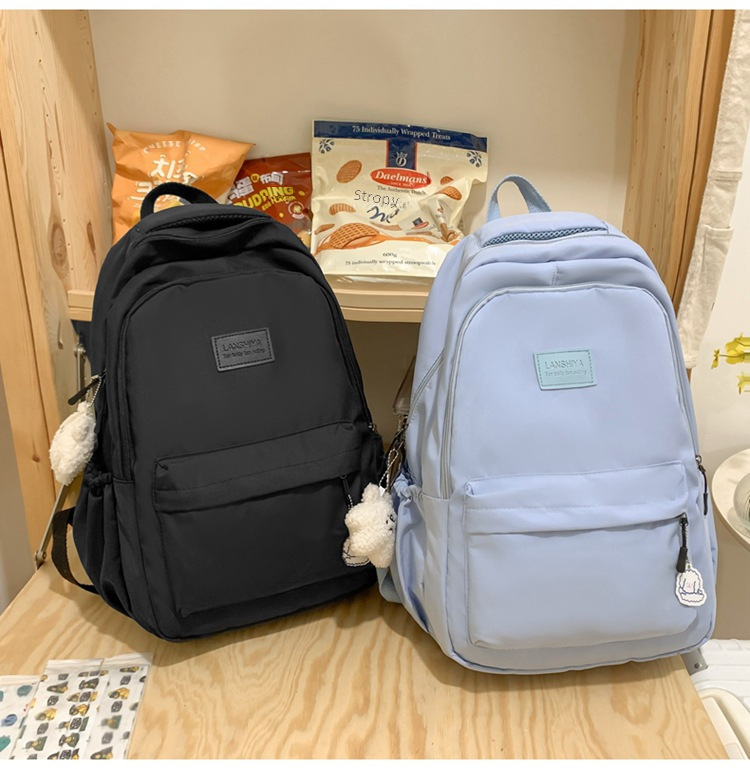 Schoolbag Women's Small Fresh Large Capacity Backpack for Primary and Secondary School Students Travel Durable Fashion All-match Backpack