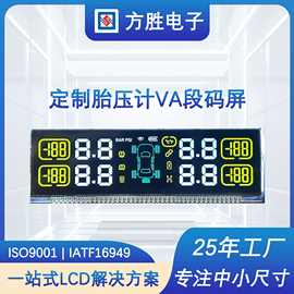 胎压监测黑白lcd段码屏 多功能笔段式LCD液晶显示屏模组