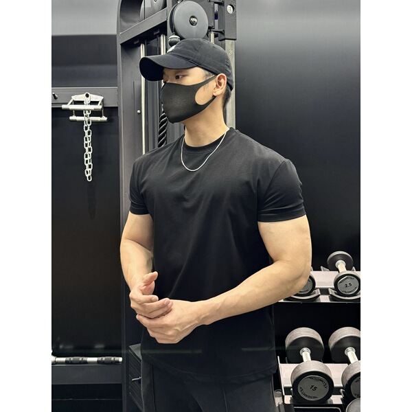 Universal sports solid color casual trend base short sleeve T-shirt…