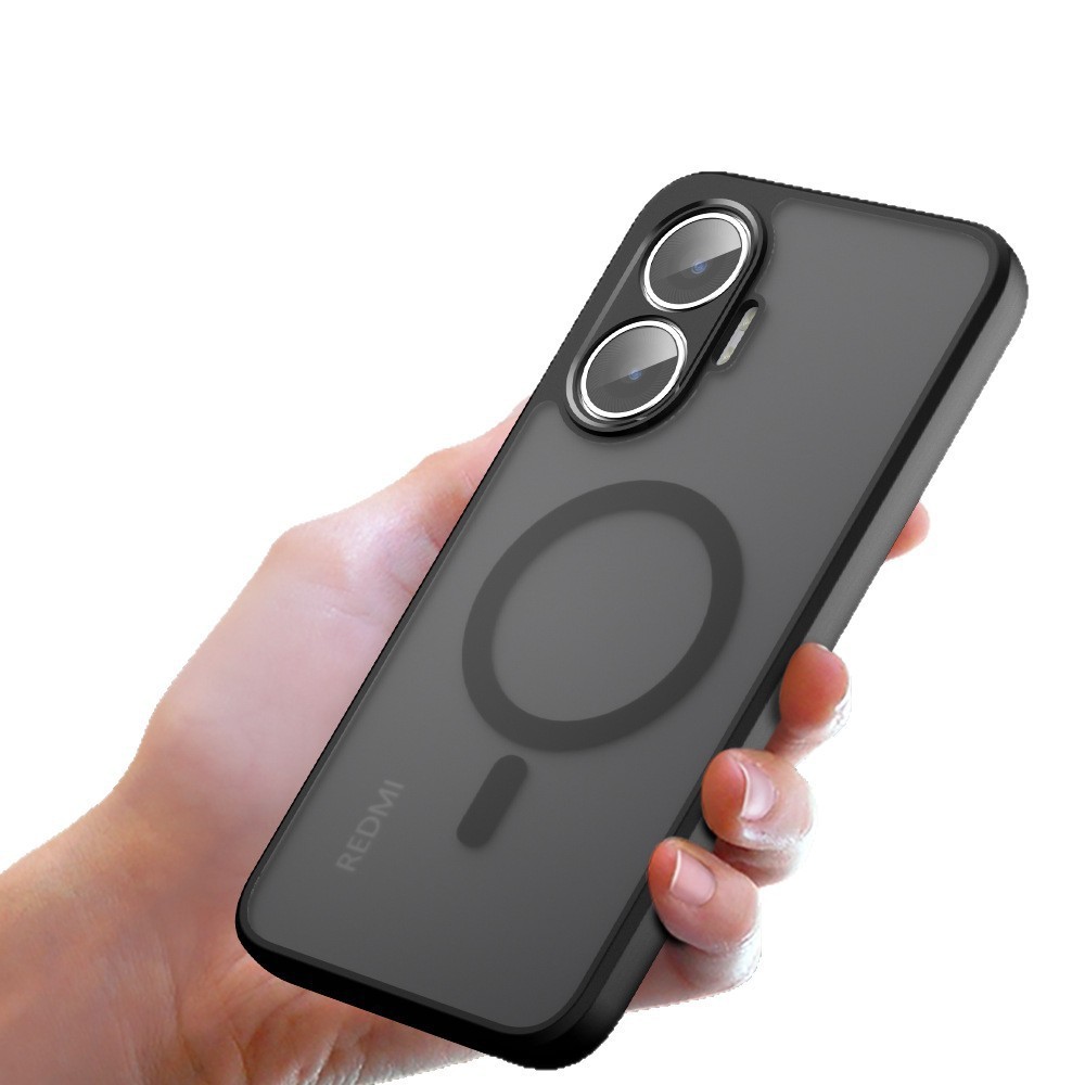 Suitable for Xiaomi Pocof7 Foreign Version Mobile Phone Case Pocox6Pro Frosted Magnetic Suction M7 Anti-Fall C75 Airbag Full Package