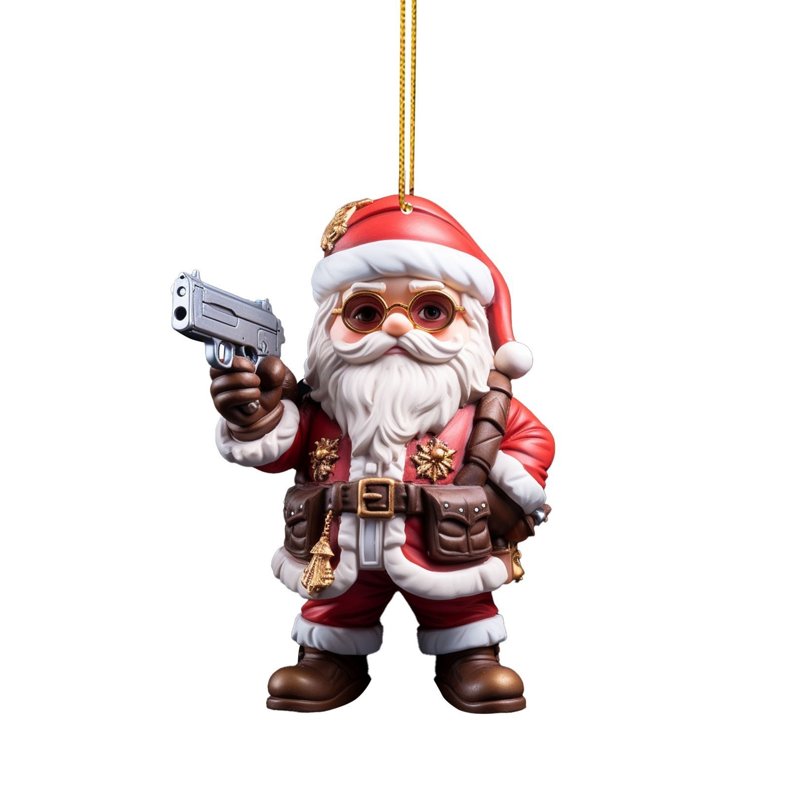 Navidad creativa nuevo estilo dominante Santa Claus colgante acrílico plano transfronterizo colgante espejo retrovisor de automóvil image 7