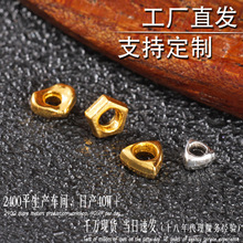 铜镀金配件手工定位镀18k真金手链八角隔片银diy材料包金保色收尾