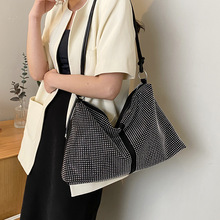 2024新款亮钻包包女包简约时尚大容量单肩斜挎包质感洋气托特包潮