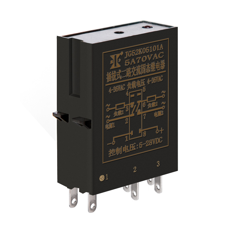 显力超薄快速型二常开交流固态继电器-JG系列JG52K05101A5A36V
