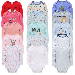 Cross-border infant and children's clothing Spring long-sleeve 2024 new cartoon tunic baby onesie spring outfit clothing cross-border