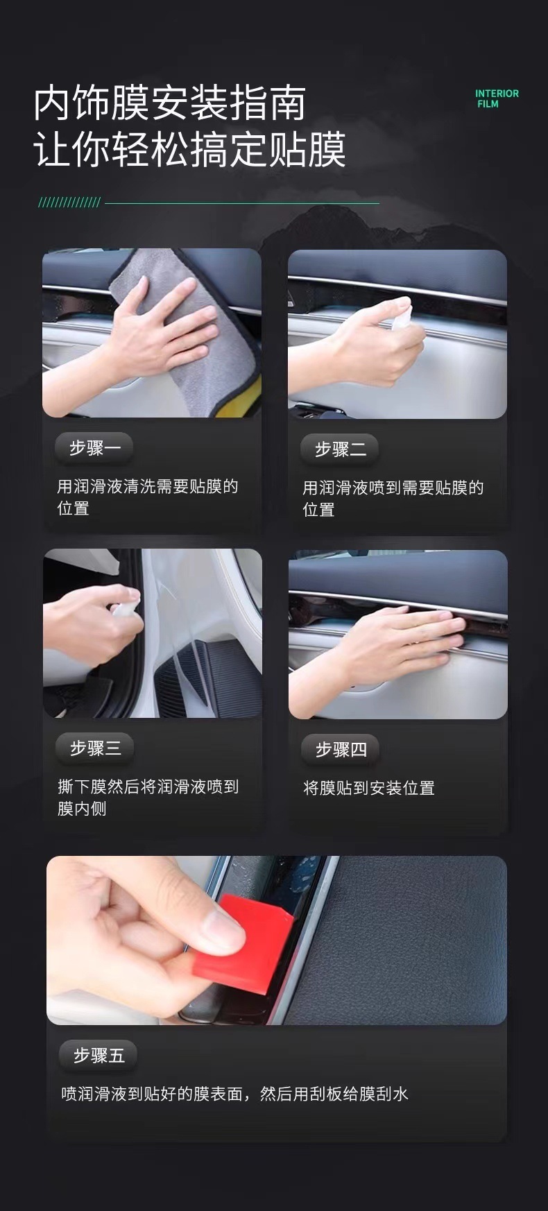 For 21-25 Volkswagen CC center console interior film TPU protection