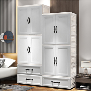 Simple Wardrobe Home Bedroom Modern Simple Storage Cabinet Plastic Assembly Baby Hanging Wardrobe Baby Children's Wardrobe