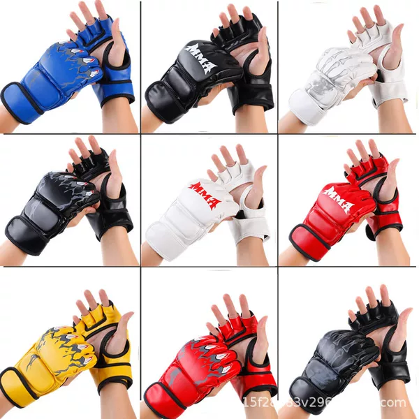 Boxing Gloves Men's Half-Finger Fight Training Sanda Fighting MMA Professional Finger UFC Thickened Sandbag Adult Knuckles