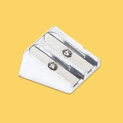 Taihaoalアルミ合金鉛筆削り学生文房具鉛筆削りプレゼント鉛筆削り手動金属二重穴鉛筆ナイフ