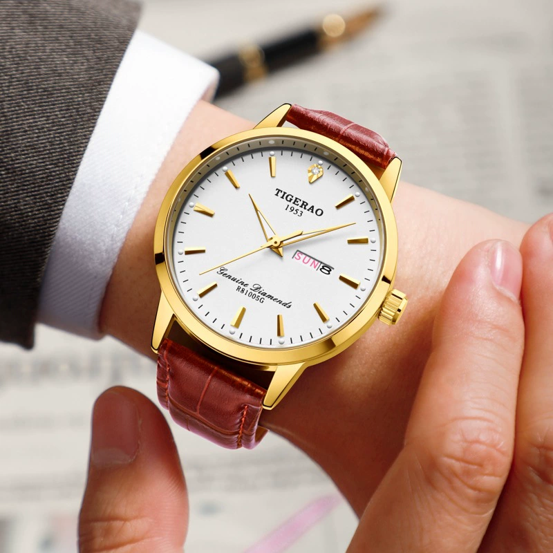 Mechanical waterproof swiss watch, quartz calendar, fully automatic