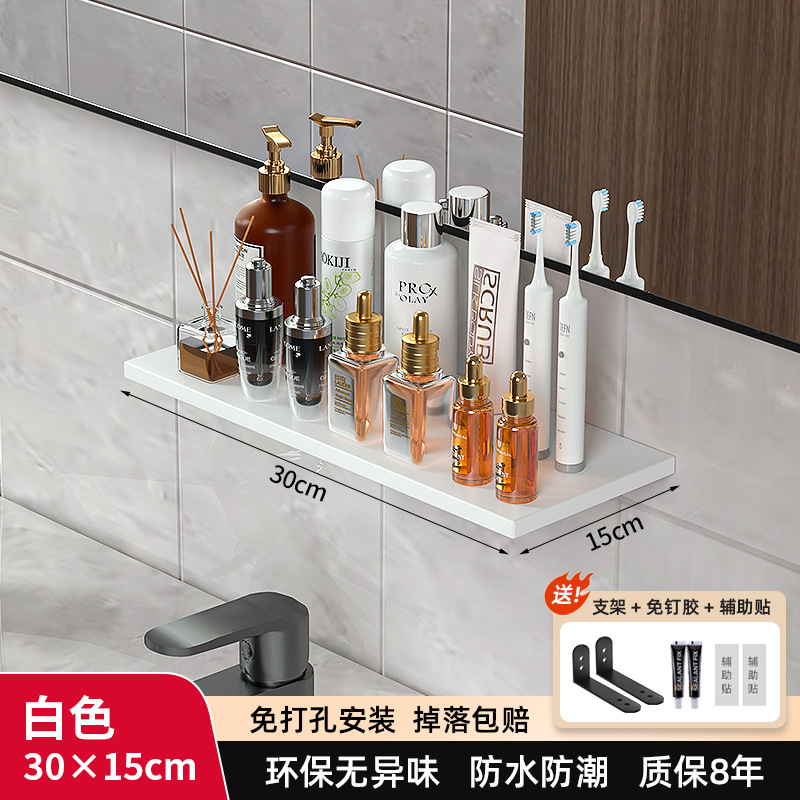 Espejo frontal almacenamiento rack nogal baño cocina almacenamiento rack madera maciza partición pared colgante rack